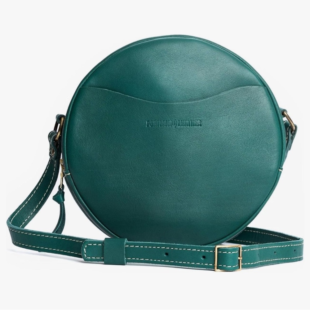 Portland Leather Peacock Small Canteen Crossbody Bag